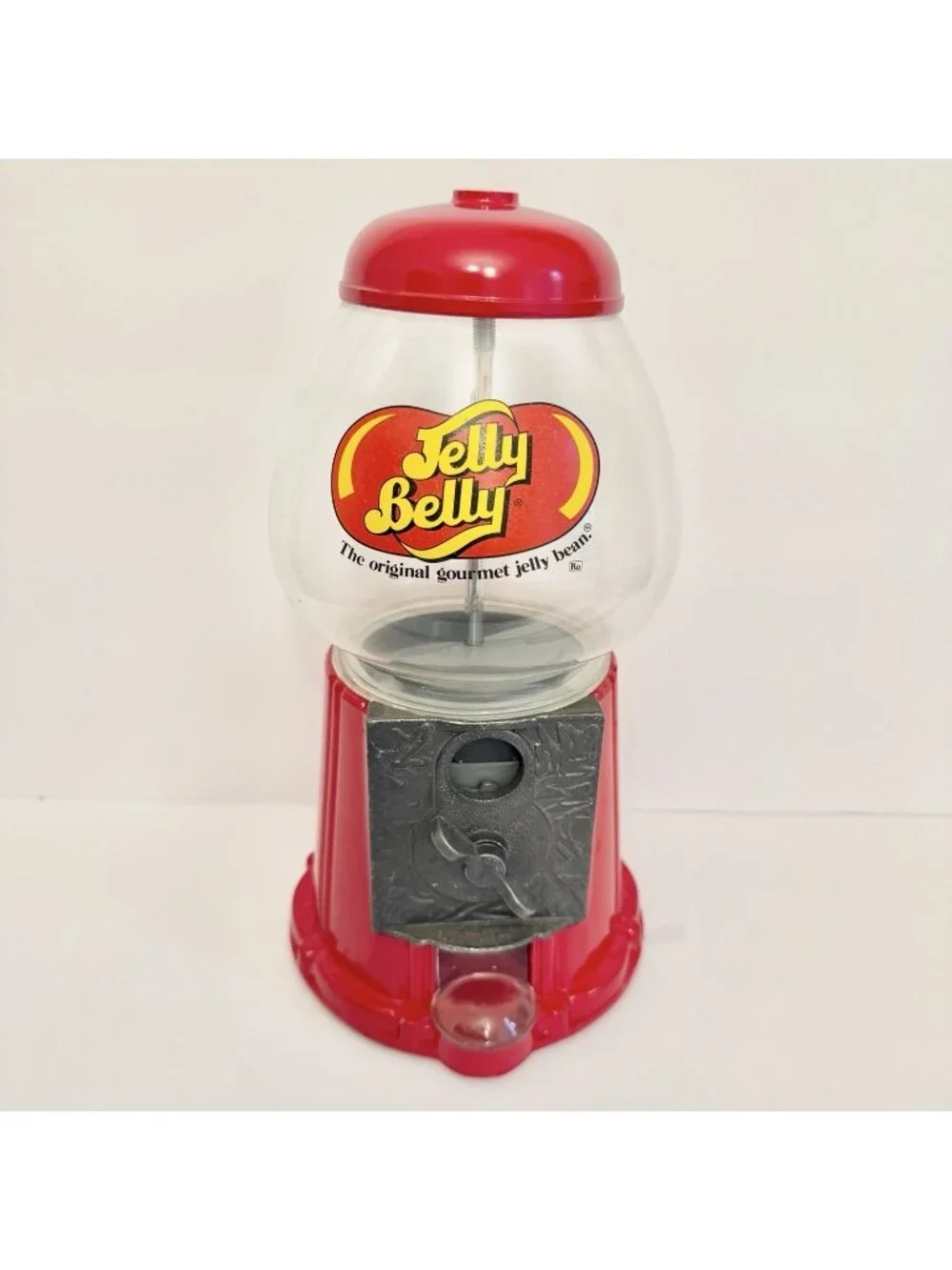 Jelly Belly Vintage Style Red Jelly Bean Candy Dispenser Machine Countertop 12”